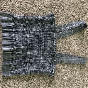 Plaid, ruffled crop-top